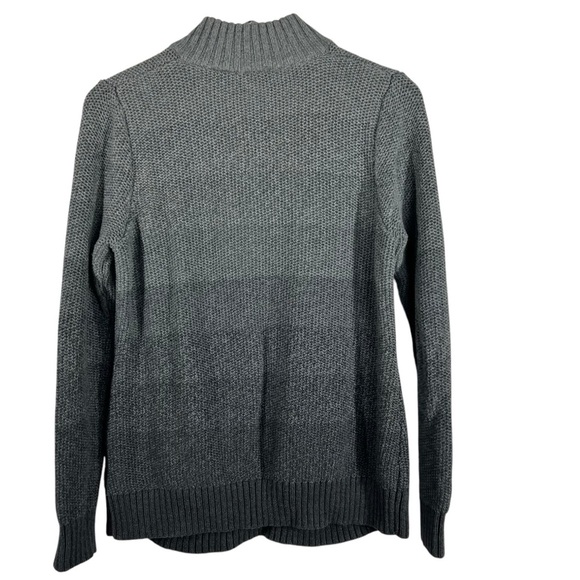 HARLEY DAVIDSON Women's XL Grey Ombre Cable Knit 1/4 Zip Pullover Sweater HDLogo - Picture 10 of 10